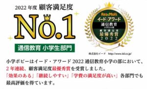 2022年顧客満足度No.1 イード・アワード「通信教育　小学生部門」
